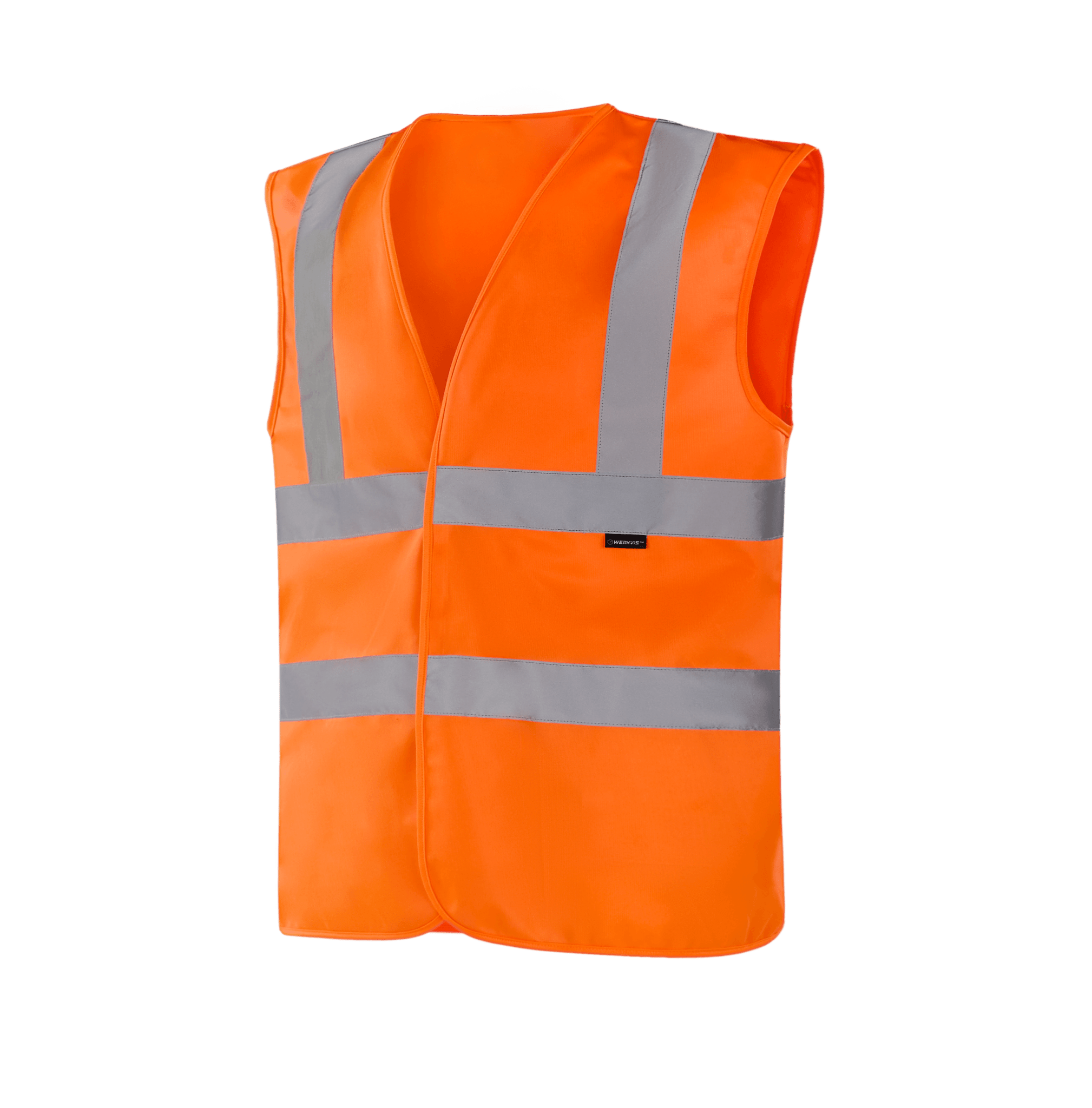 Hi-vis orange WV203 SAARBRUCKEN vest, lightweight workwear for visibility